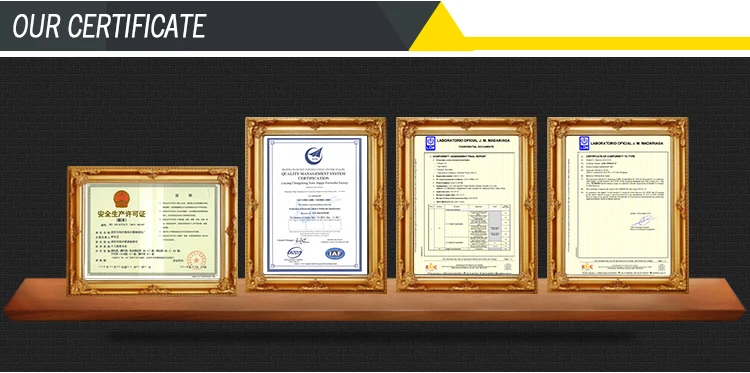 Our certificate