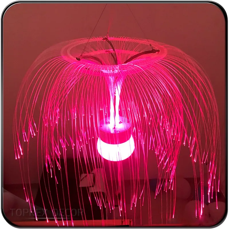 Hanging Optical Fiber Decorated Led Jellyfish Light Buy Decorated