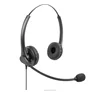 Double Ear Retractable Headset Microphone with Crystal Head