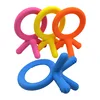 BPA Free baby teether toys,silicone baby teether, set of 4 silicone teether