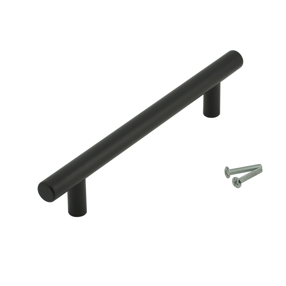 Black powder coated stainless steel  furniture cabinet door handle