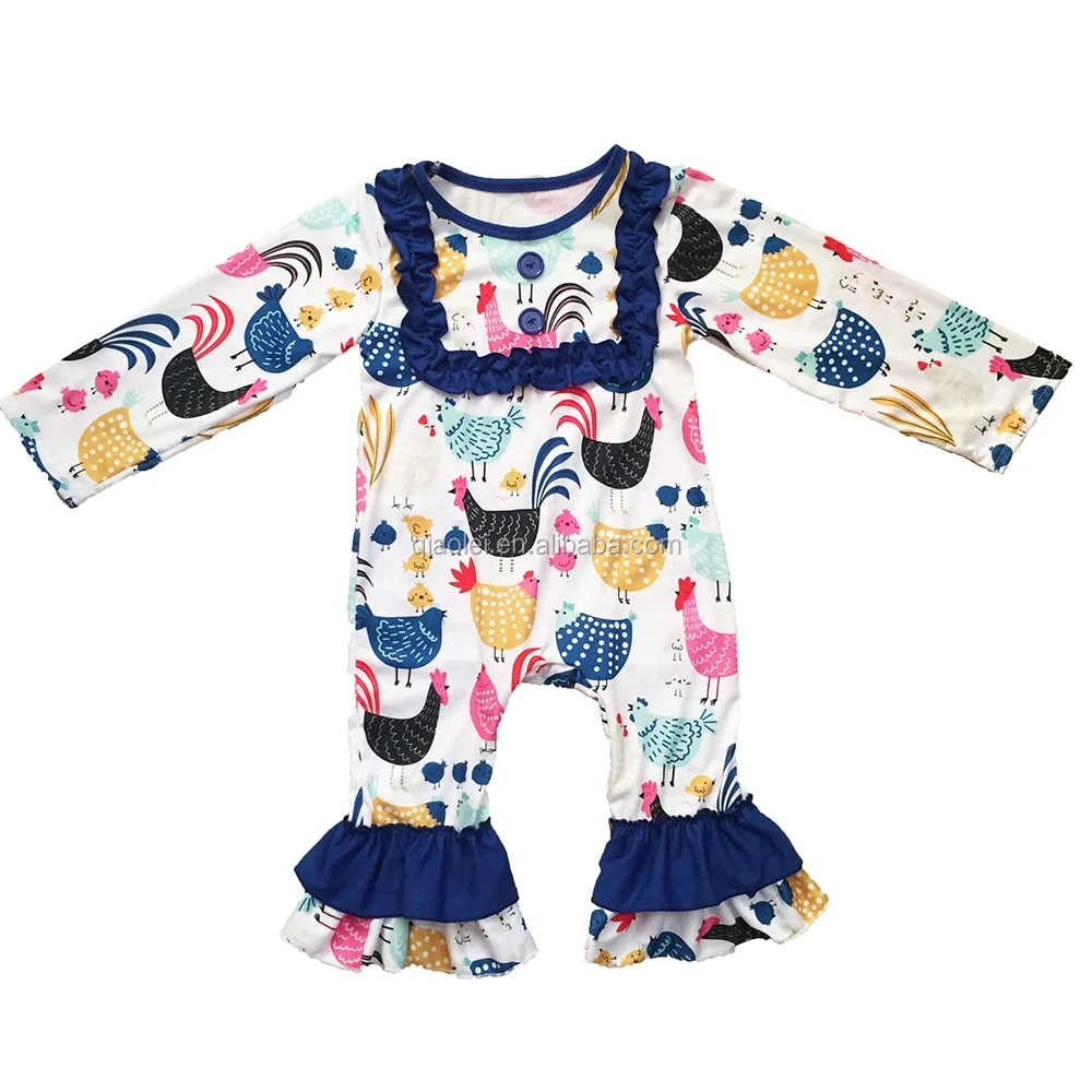 Oem/odm Christmas Khaki Reindeer Print Romper Outfit Baby Girl Buy