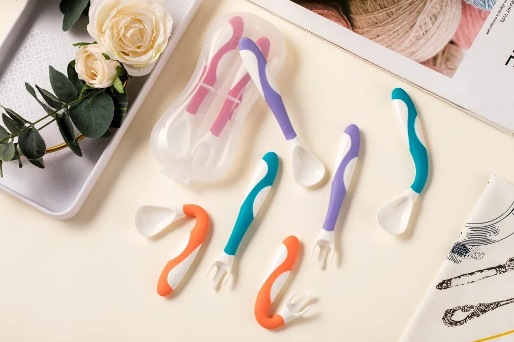 Plastic Pp New Fold Spoon Children Toddler Baby Bendable Soup Feeding