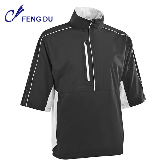 outdoor quick dry half zip jackets 3/4 sleeve sports jacket