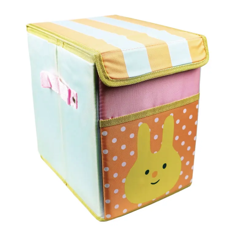 Green Fabric Storage Collapsible Canvas Box Boxes Folding Bins With