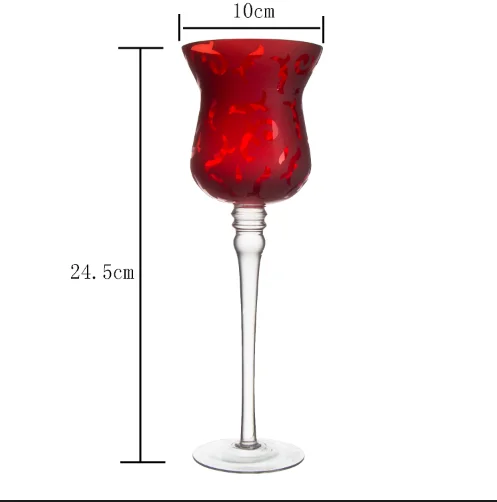 China Handmade Long Stemmed Red Glass Candle Holder Buy Candle Holderglass Candle Holders