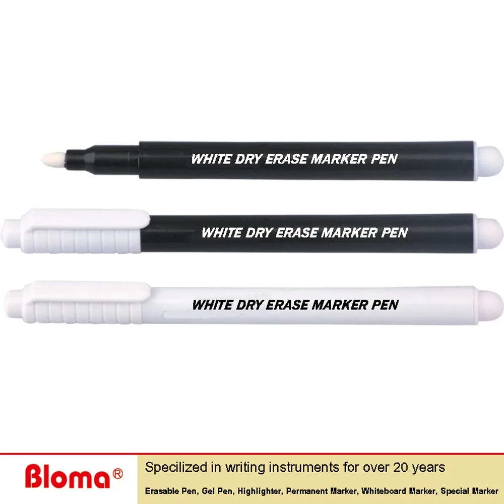 Free Sample Bloma Cheap Cost White Ink Dry And Wet Erasable Marker Pen