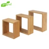 Eco Friendly Bamboo Wall Storage Cube Floating Shelf Cubes Square Wall Cube Set of 3