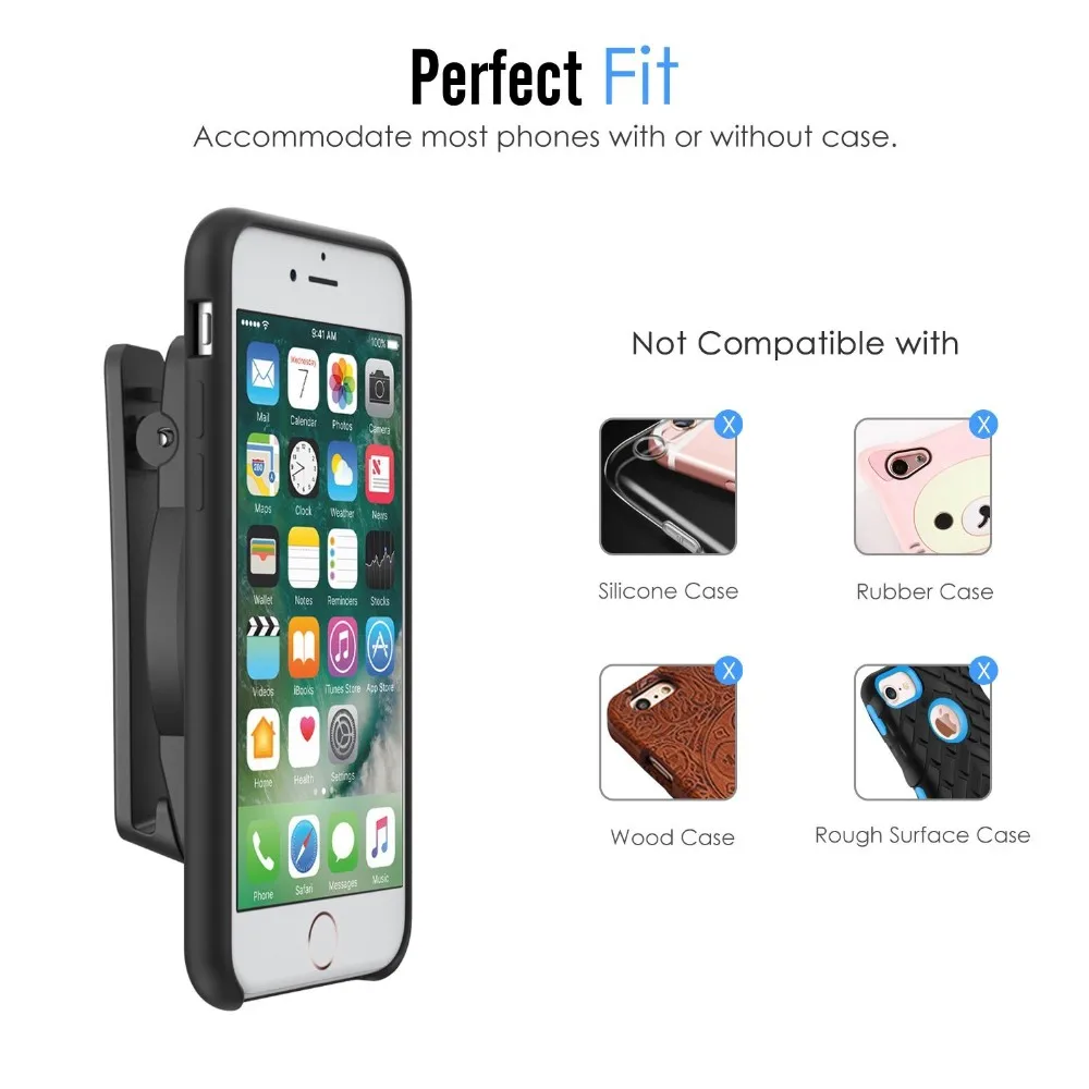 Sports Accessories Stable Lock Belt Clip Phone Holder Universal Smartphone Belt Clip