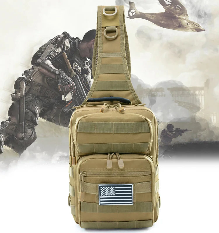 Tactical Single Shoulder Messenger Bag, Chest Bag, Casual Office Small shoulder cross body backpack for men women