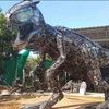 Large Size Handmade Metal Dinosaur Sculpture Decoration