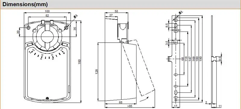 Ac/dc24v Best Selling On/off Type Damper Actuator With Auxiliary