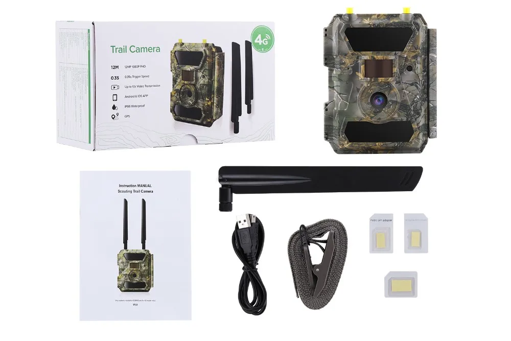 Victure Trail Game Camera 1080p 12mp Wildlife Camera Wildcamera 4g Sim