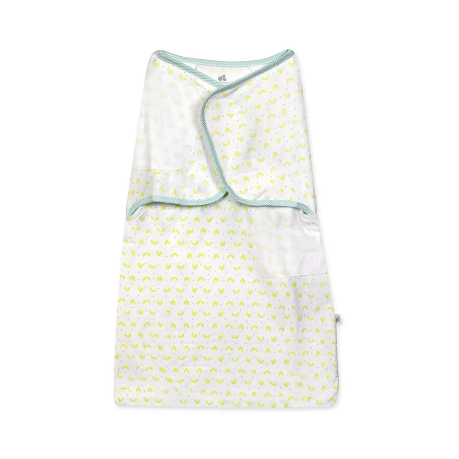 Just Born 100% Cotton Simply Secure Swaddle, Sweet Pea Green