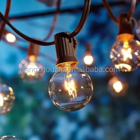 100Ft G40 Globe String Lights with Bulbs ,Outdoor Market Lights for Indoor/Outdoor Commercial Decor