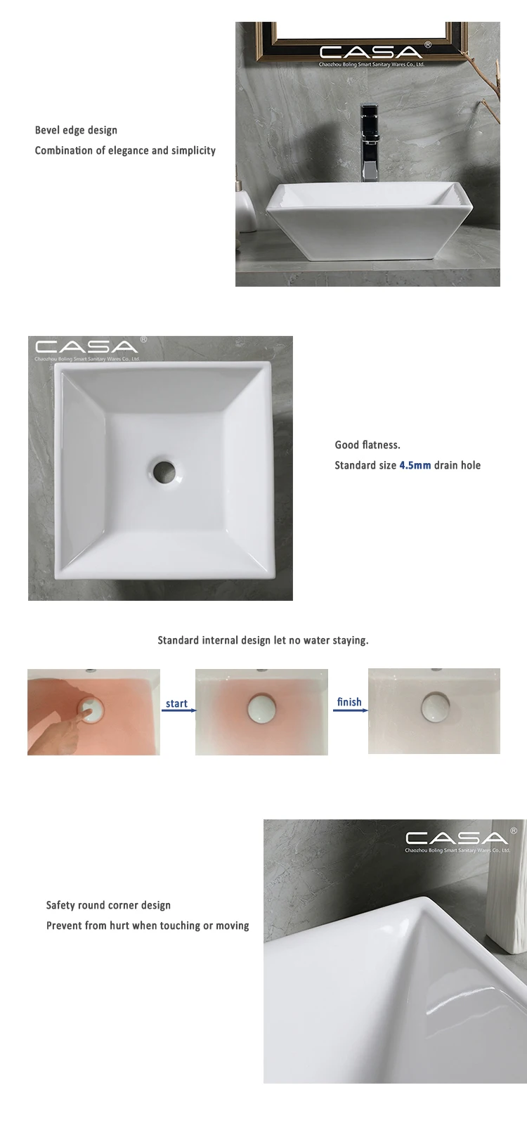 Square Table Top Bathroom Ceramic Wash Basin Sizes In Inches Big Size