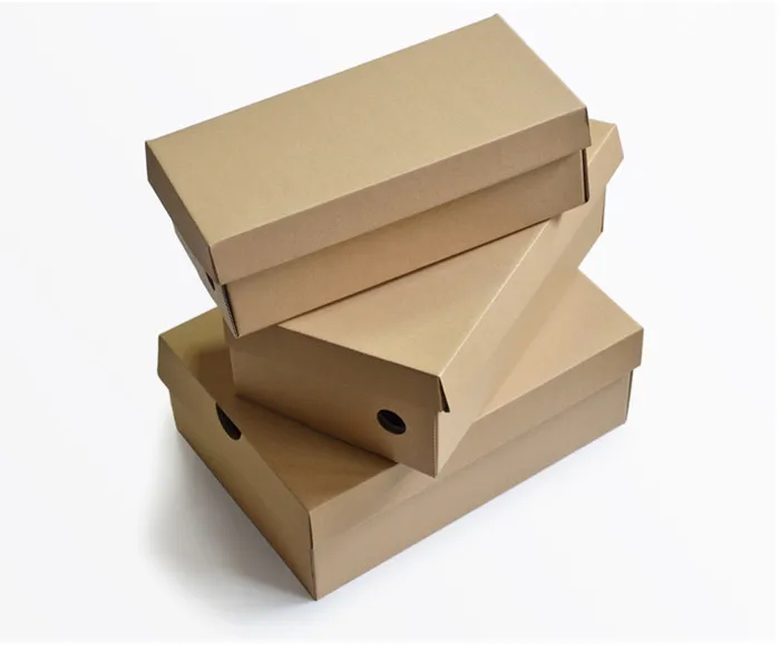 Custom Color Printed Corrugated Paper Packaging Shoe Boxes With Ribbon