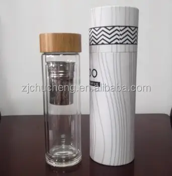 thermos bamboo top screws on tight double wall insulated glass bottle 304 stainless steel loose - Glass Thermos thermos bamboo top screws on tight double wall insulated glass bottle 304 stainless steel loose - Glass Thermos