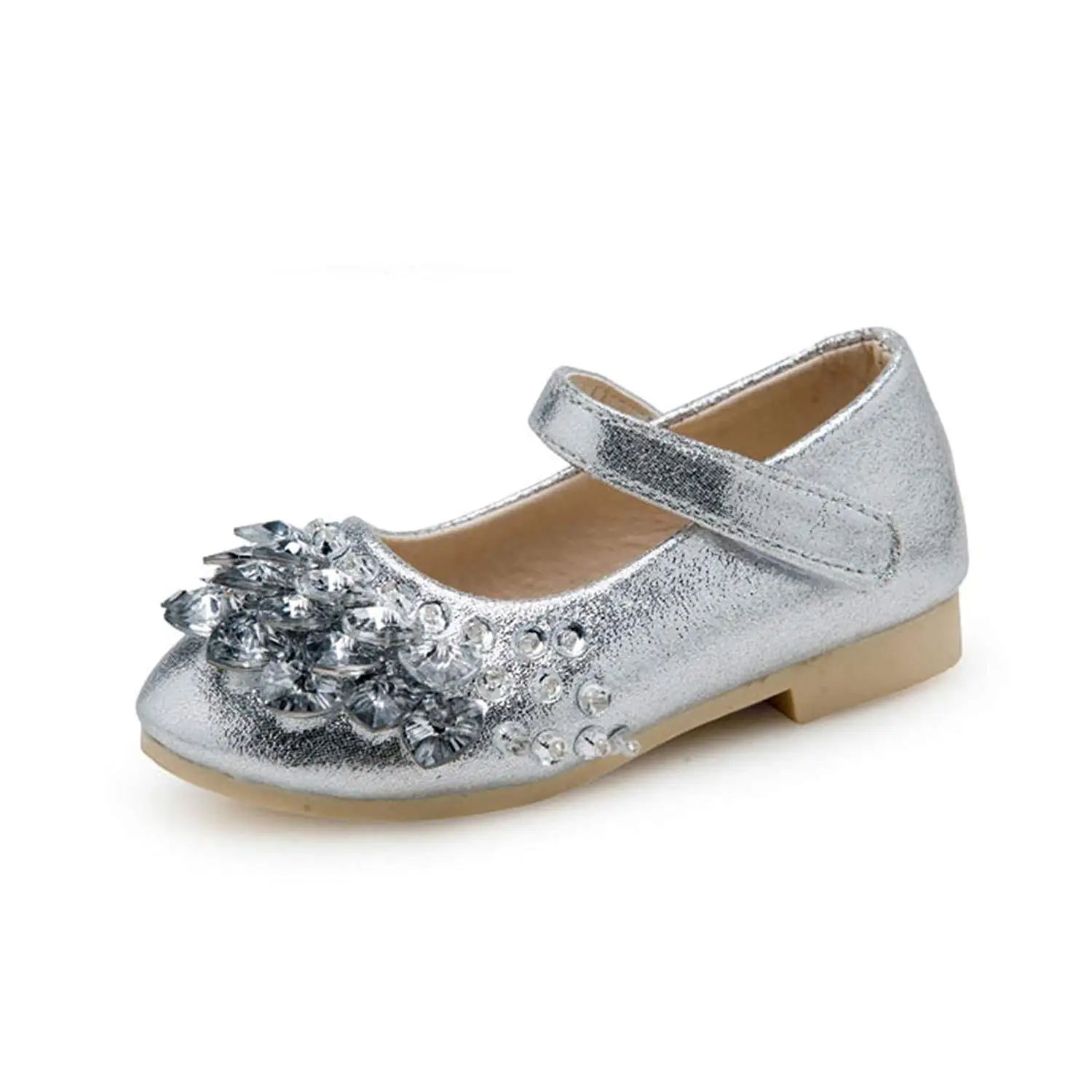 O&N Kids Ballet Flats Beaded Girls School Shoes Mary Jane Wedding Party Princess Dress Shoes