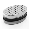 Oval Shape Stainless Steel Cheese Box Grater With Container And Exchangeable Blade