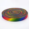 Deepeel RD103 3.8CM High Tenacity Rainbow Printing Thickened Belt Polyester Webbings For Bag Strap