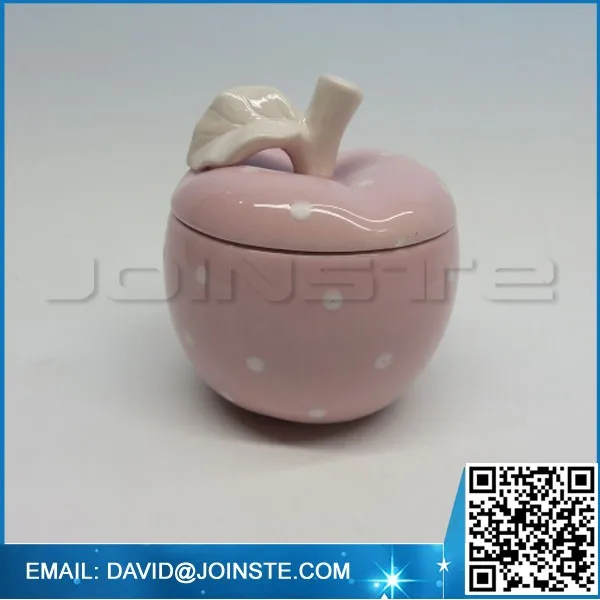 Modern Apple Shaped Storage Jars Sugar Jar With Lid,Ceramic Sugar Jar