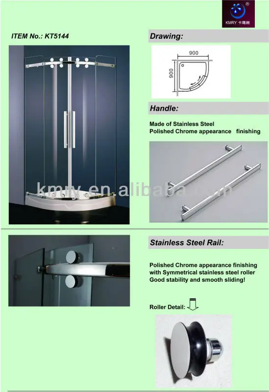 SS304 sliding shower Cubicle
