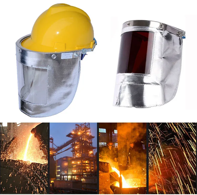 Heat Resistant Safety Face Shield Visor Use Combined Use With Hard Hat