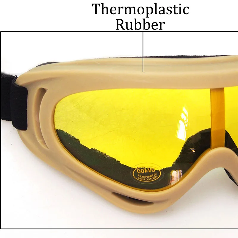 X400 High quality competitive price wind anti dust military tactical snow boarding goggles