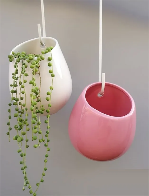 Ceramic Wall Hanging Pot For Hanging Wall Decorative Flower Pot Buy