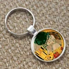 Klimt keyring , Klimt Gustav's representative work keyring print glass photo Gift Symbolism keyring