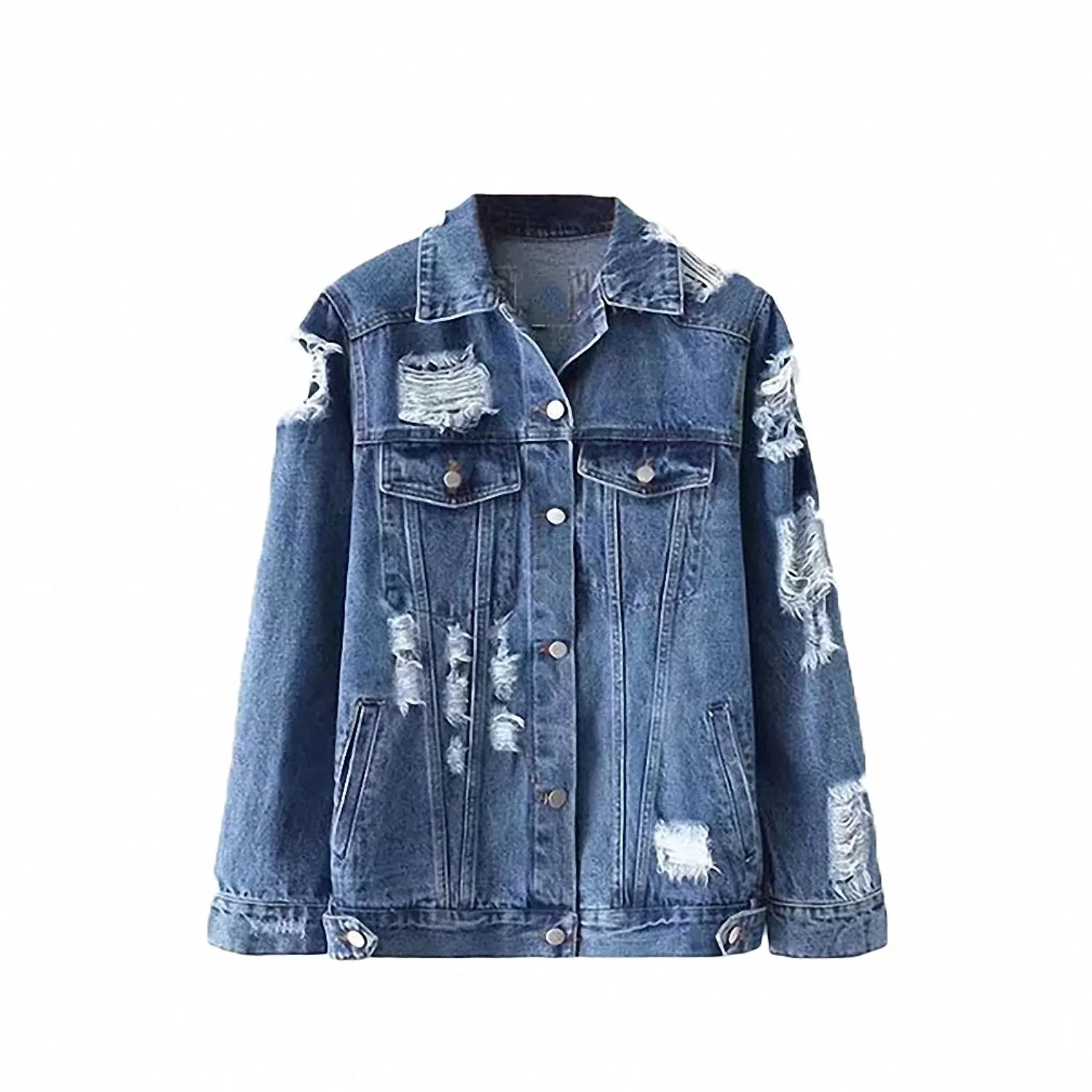 XQS Women Windbreaker Turn Down Collar Autumn Faux Fur Short Jacket