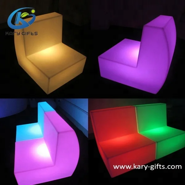 Commercial hookah RGB Color Led Sofa Furniture
