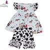 Wholesale Price Remake Children Clothes Little girls clothes Sets Printed cow and shorts