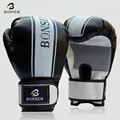 BONSEM Brand Kick Boxing Man Women Mma Gloves PU Leather Guantes Muay Thai karate Taekwondo Training