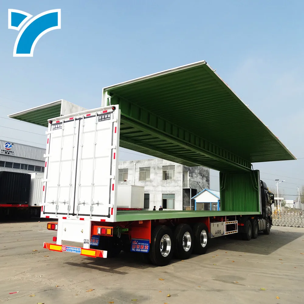 New Model Transport Convenient Loading Wing Van Semi Trailer Box Cargo