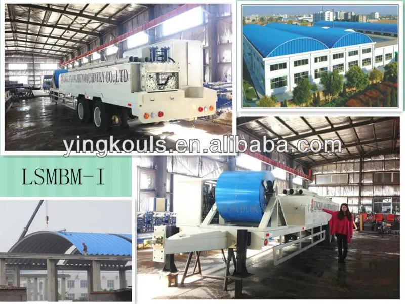 Longshun Frameless Hangar 680 Curve Roof Sheet Machine