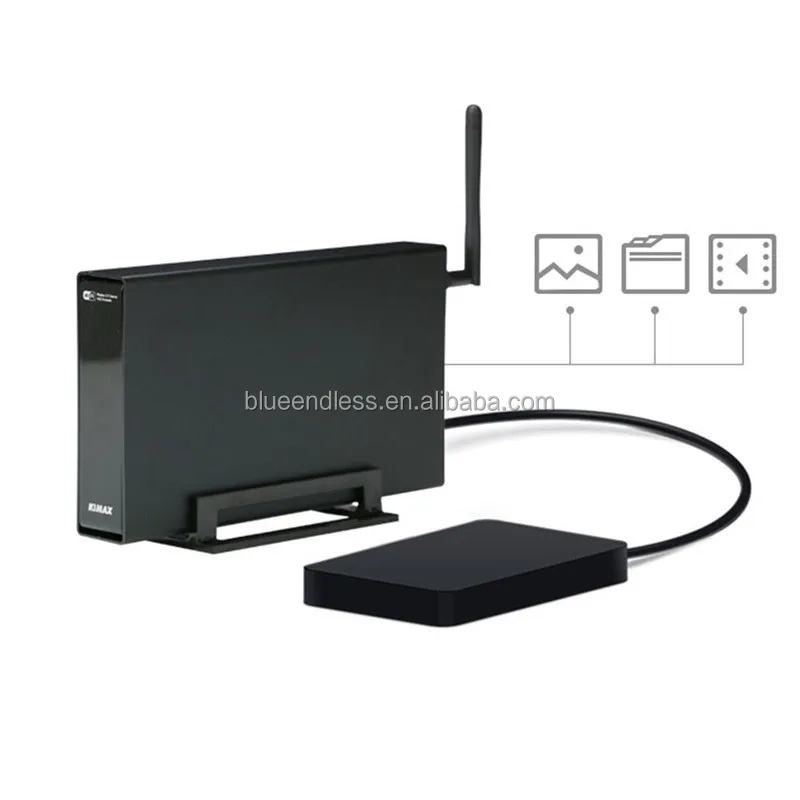 Interface Aluminum wifi HDD Wifi Sata Nas HDD Caddy-in Case 3.5 External Antenna