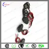 9V PU soft leather top battery snaps with wire leading
