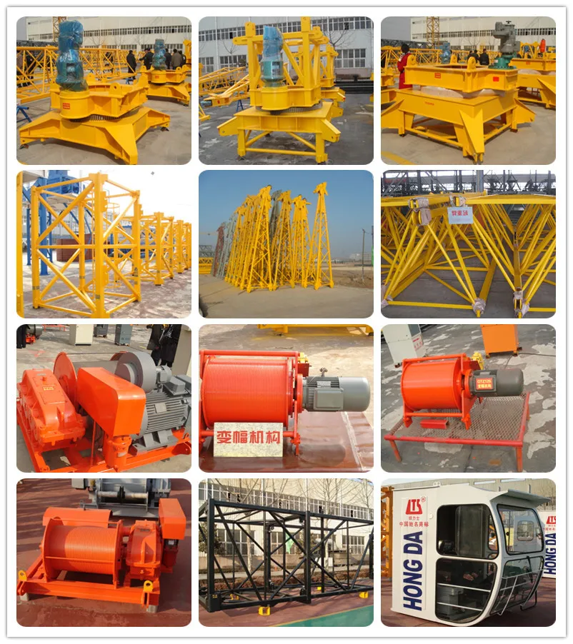 kit head tower crane 10t frequency conversion tower crane for export