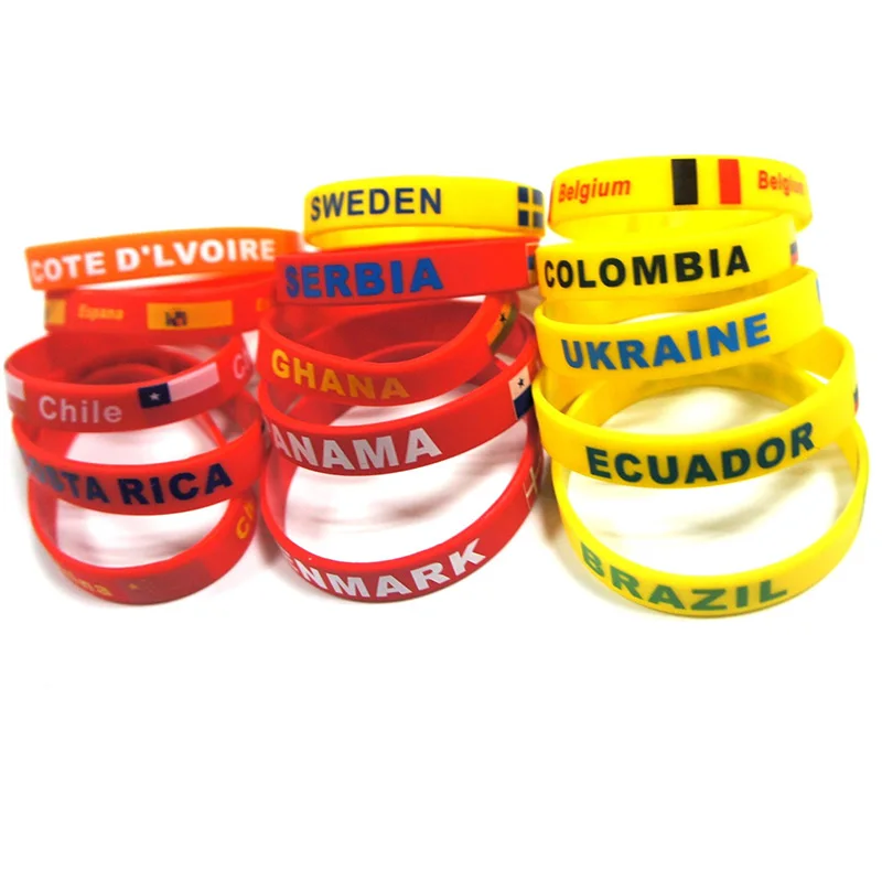 Silicone Wristband For 2022 Soccer Custom Football Silicone Wristbands