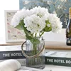 ZERO Decorative Single Stem Wholesale Fresh Cut Silk Flowers Hydrangea White