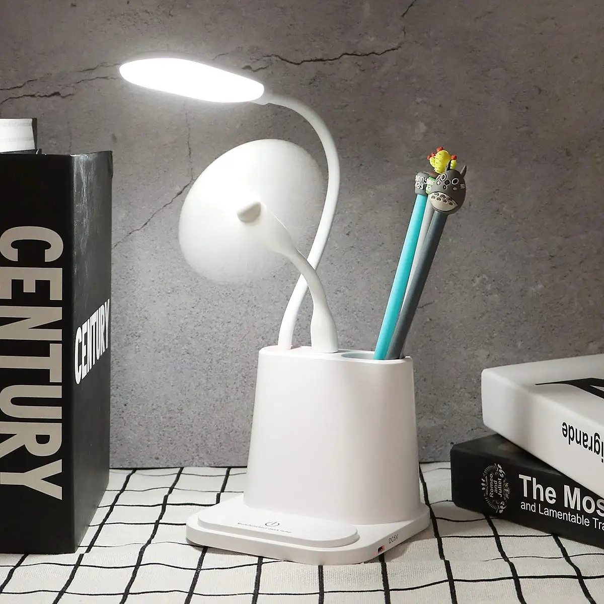 YARRAE 2018 Multifunction LED Desk Lamp with USB Charging Port and Pen Holder