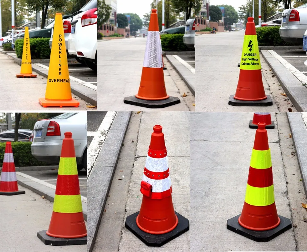 Pvc Traffic Safety Cones High Intensity Grade Glow In The Dark