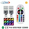 T10 Socket W5W 5050 12SMD Car RGB LED Interior Light Dome Wedge Reading Lamp Auto music dancing light With Remote Control