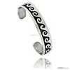 silver plated high polished wave pattern cuff bracelet high end stainless steel jewelry fashion bracelets