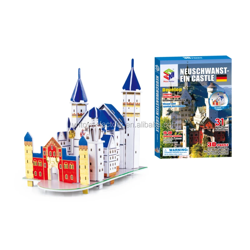 Neuschwanstein Castle, 3D Puzzle Buildings, 3D Puzzles, Products