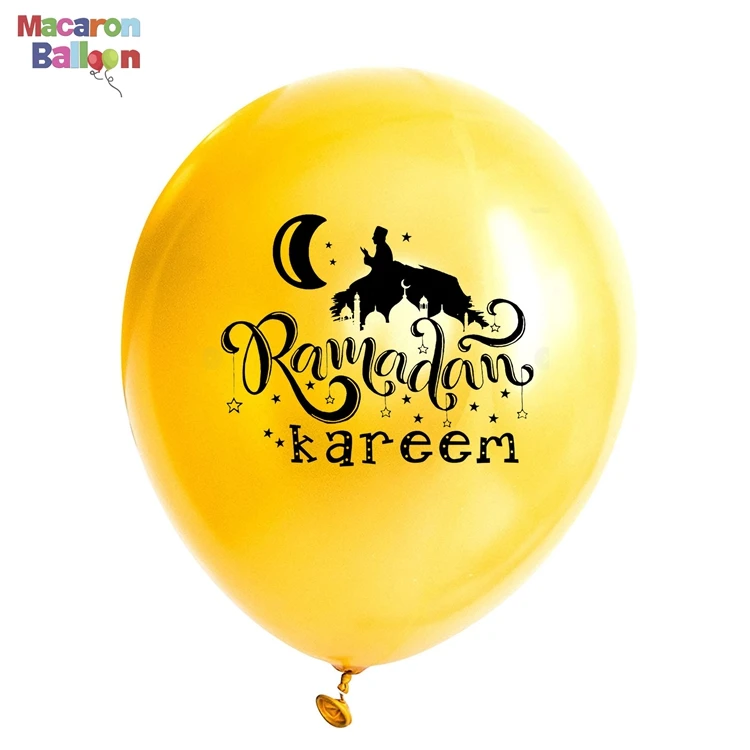 hajj mubarak heart mylar latex confetti balloons for eid party