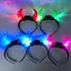 Halloween party supplier colorful flashing headband customized LED devil horns