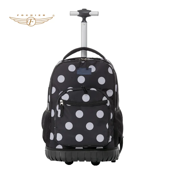 Polka Dot Print Teen Girls Wheeled Backpack School - Buy Backpack ...